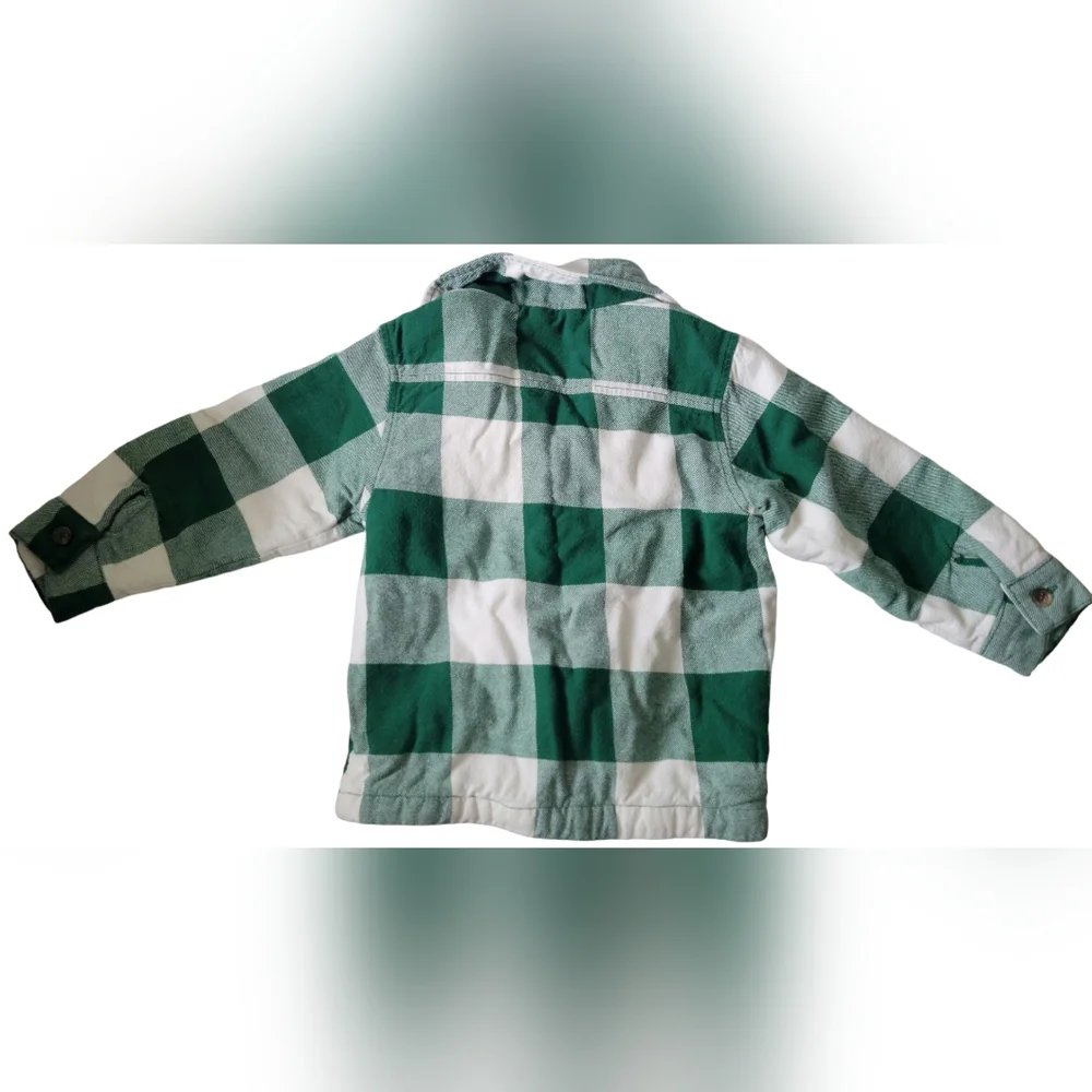 GAP Lines Plaid Flannel shirt jacket 3T